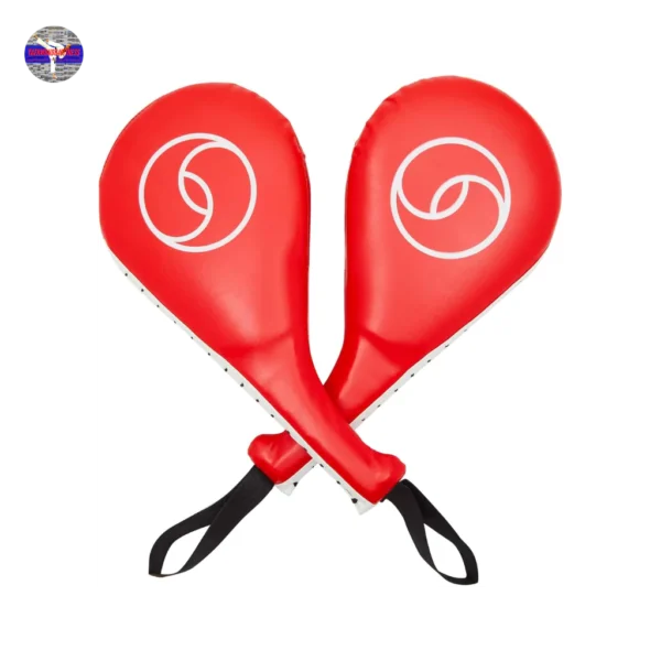 2 Pack Taekwondo Kick Pads for Martial Arts Training - Red Kickboxing Striking Target Pads - Image 8
