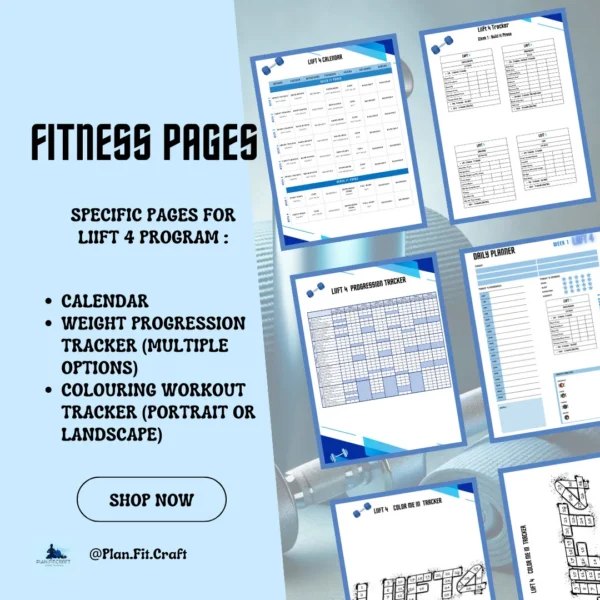 LIIFT 4 Planner 2.0 – 8-Week Fitness Journal | Meal & Workout Tracker (A4, A5) - Image 4