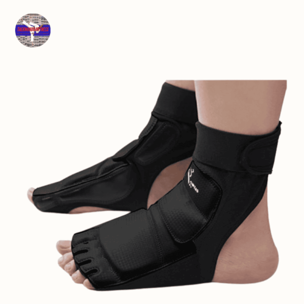 Taekwondo Training Boxing Foot Gear Martial Arts Protector Sparring Gear Muay Thai Kung Fu Tae Kwon Do Feet Protector TKD Foot Gear Support for Men Women Kids Black