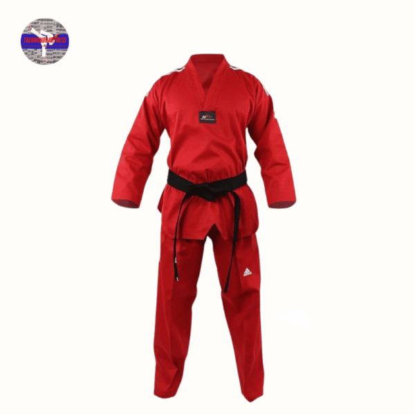 Adidas Champion II Taekwondo Dobok Uniform with Black V Neck