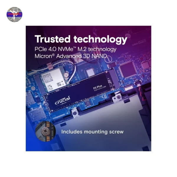 Crucial P3 Plus 4TB PCIe Gen4 NVMe M.2 SSD – Up to 5000MB/s, 3D NAND Storage for Desktop & Laptop - Image 4