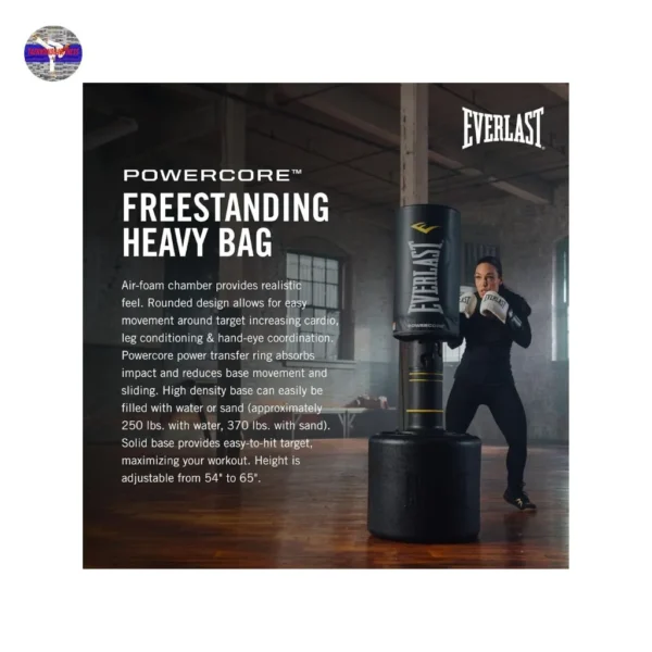 Everlast Powercore Freestanding Punching Bag – Heavy Duty Indoor Training Bag - Image 3