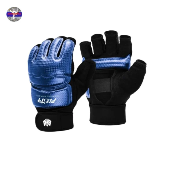 FitsT4 Half Mitts MMA Training Gloves – Boxing, Kickboxing, Taekwondo, Muay Thai, Sparring & Grappling – Wrist Wrap Support – PU Leather – For Men, Women & Kids - Image 7