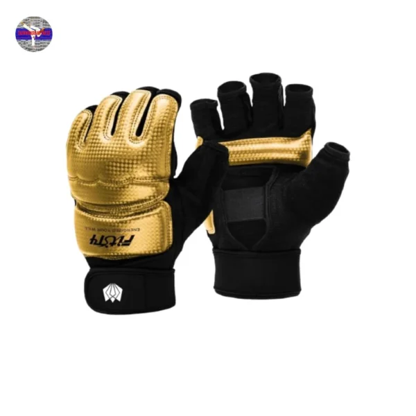 FitsT4 Half Mitts MMA Training Gloves – Boxing, Kickboxing, Taekwondo, Muay Thai, Sparring & Grappling – Wrist Wrap Support – PU Leather – For Men, Women & Kids - Image 8