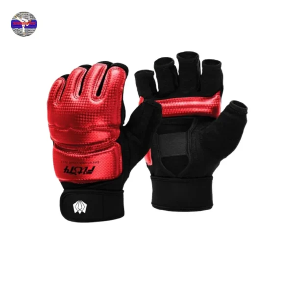 FitsT4 Half Mitts MMA Training Gloves – Boxing, Kickboxing, Taekwondo, Muay Thai, Sparring & Grappling – Wrist Wrap Support – PU Leather – For Men, Women & Kids - Image 9