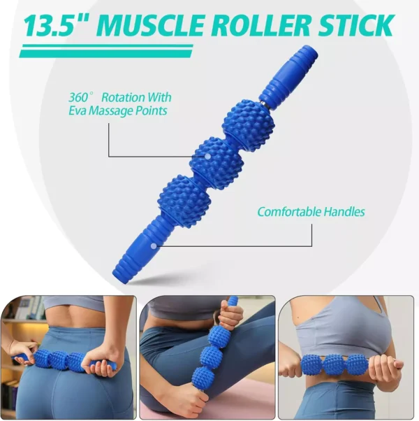 Krightlink 5-in-1 Foam Roller Set | Deep Tissue Muscle Massage & Recovery Kit - Image 3