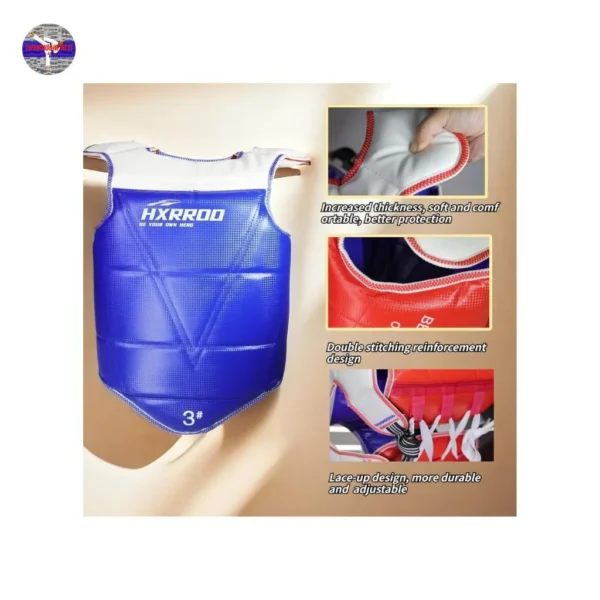 HXRROO Reversible Taekwondo Chest Protector – Olympic-Standard Sparring Hogu - Image 4