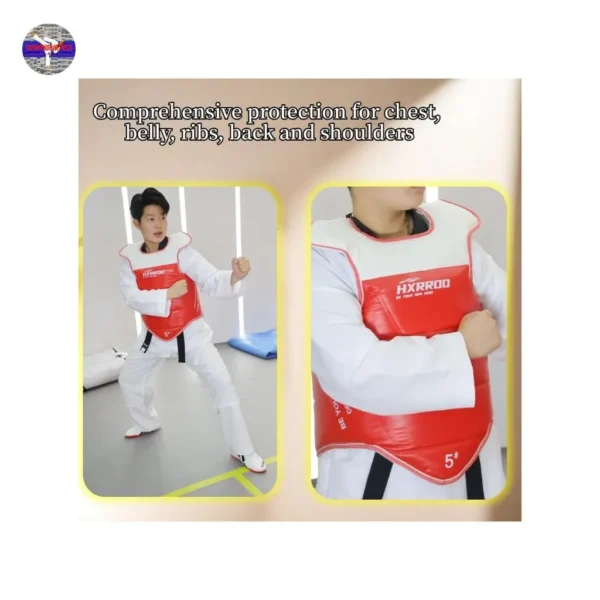 HXRROO Reversible Taekwondo Chest Protector – Olympic-Standard Sparring Hogu - Image 5