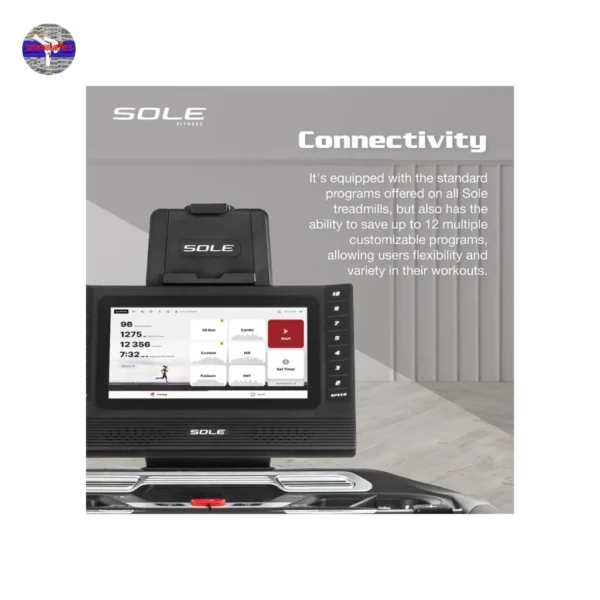 SOLE F85 Folding Treadmill – Bluetooth, Incline, Touchscreen – Home & Office Fitness Solution - Image 3