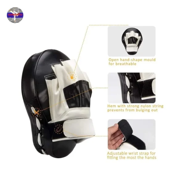 Valleycomfy Curved Boxing Focus Mitts – Leatherette Training Pads - Image 2