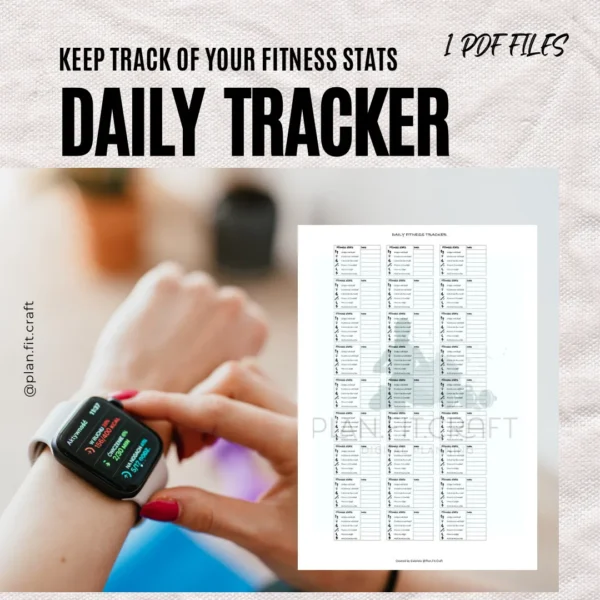 Fitbit-Compatible Daily and Weekly Fitness Tracker – Stylish Printable PDF (A4/A5) - Image 5