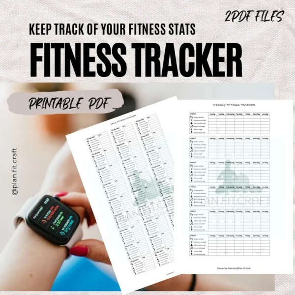 Fitbit-Compatible Daily and Weekly Fitness Tracker – Stylish Printable PDF (A4/A5) - Image 4
