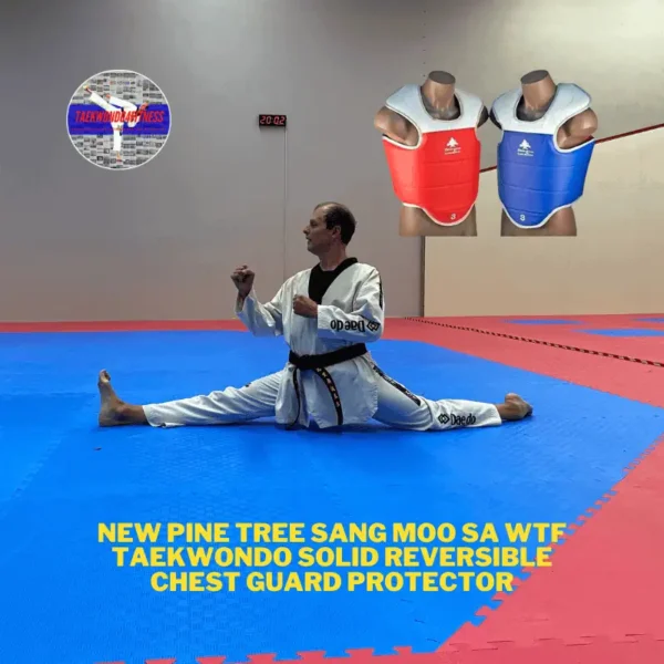 Pine Tree Olympic Style Taekwondo Solid Reversible Chest Guard Protector - Image 9