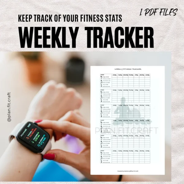 Fitbit-Compatible Daily and Weekly Fitness Tracker – Stylish Printable PDF (A4/A5) - Image 3